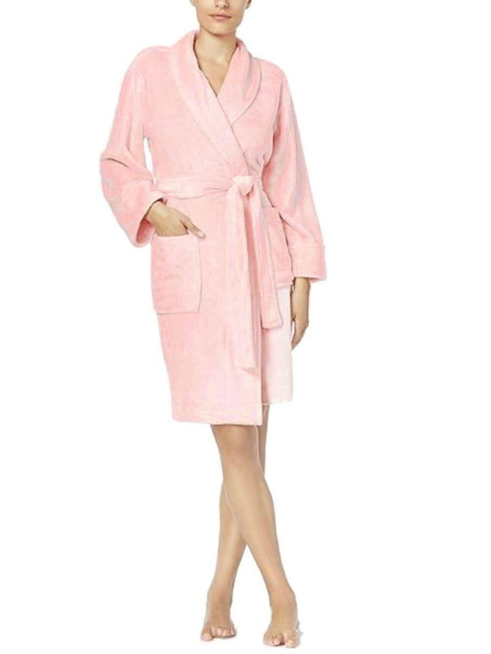 Charter Club Womens Short Heather Wrap Robe